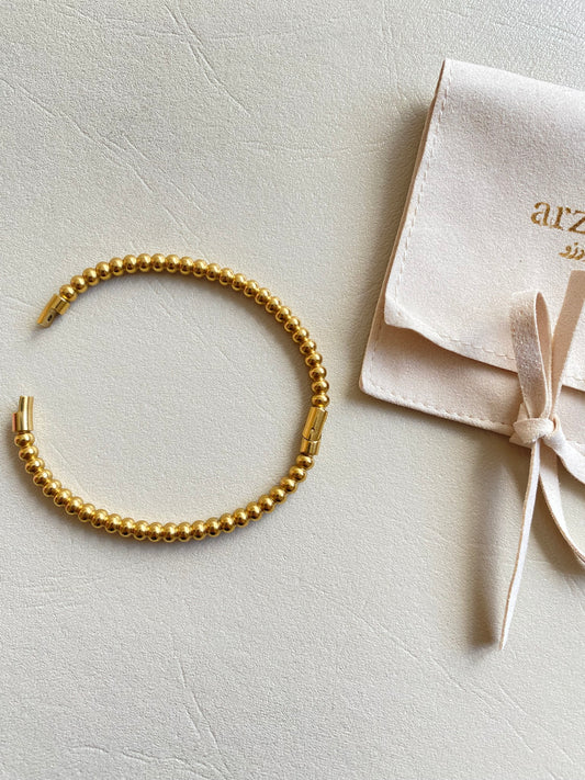 Qatra – قطرہ – Golden Droplets Bangle